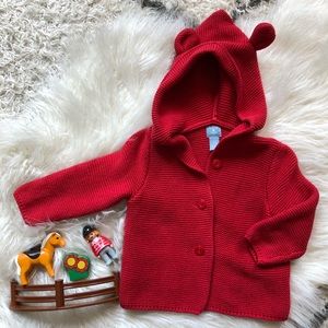 Baby Gap bear sweater in red